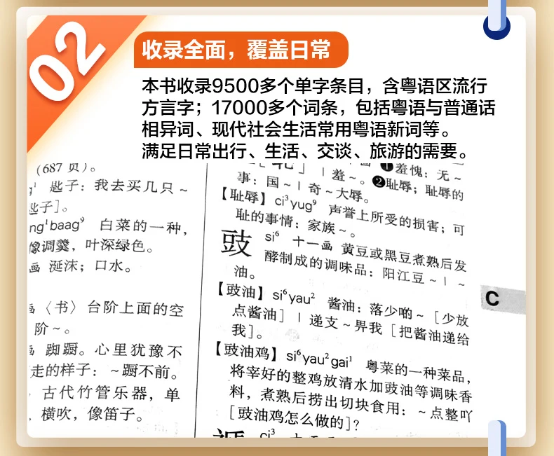 Cantonese textbook course GuangDong Guangzhou dialect orthographic dictionary Cantonese Learning Book Zero basic dictionary