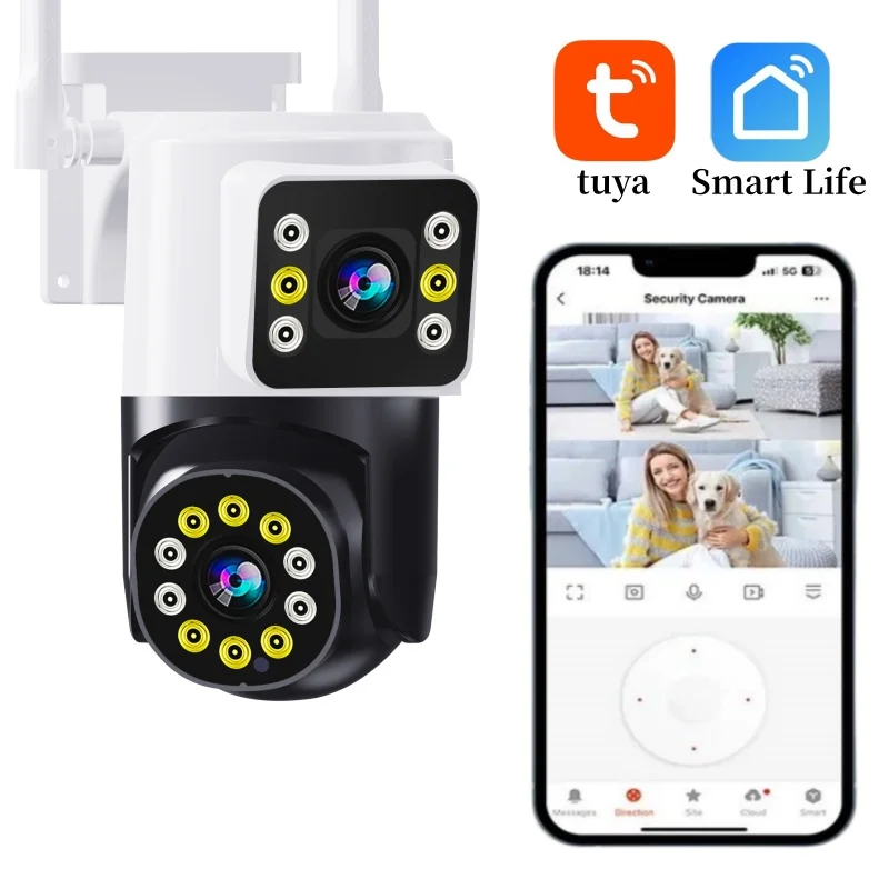 olhos tuya app protecao de seguranca sem fio ptz intercom camera ip dome ai deteccao humanoide cctv wifi camera de seguranca 4mp 390 01