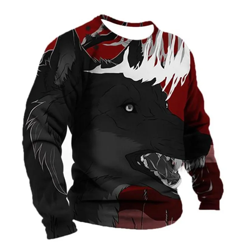 

Loose Casual Printed T-irt for Men Digital Print Long Sve round Ne Milk Fiber Youthful Spring Autumn Wear Daily Loose Fit