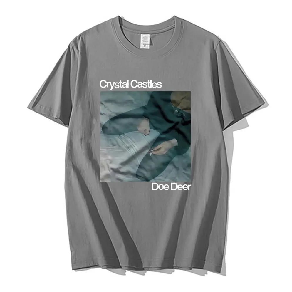 Crystal Castles Doe Deer Graphic Print T-shirts Men Women Hip Hop Casual Vintage Tshirt Tops Male Gothic Rock Oversized T Shirts