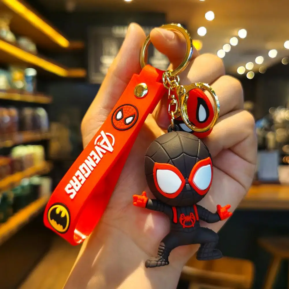 

Marvel Spider-Man Keychain Anime Pendant Decorative Character Avengers Iron Man Captain America Doll Pendant Birthday Toy Gift