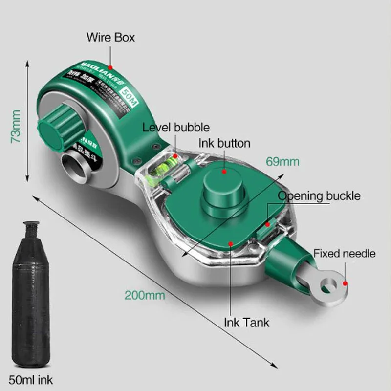 Houtbewerking Inkt Fontein Automatische Tekening Lijn Marker Timmerwerk Bouw Grondmarkering Krabber Waterpas Gereedschap