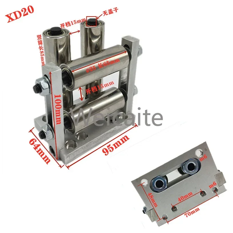 Four-electrical Cable Guide Wire Roller for Winding, Iron Base Steel GP Traverse Unit Dual Shaft Linear Easy Installation