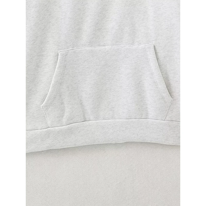 Sweat-shirt surdimensionné à capuche pour femmes, Patchwork, manches longues, avec poches, pulls décontractés, printemps automne