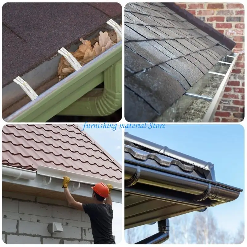 Y5GD 28 Pieces Concealed Gutter Hangers 5 Inch Strong Brackets for K Styles Gutters