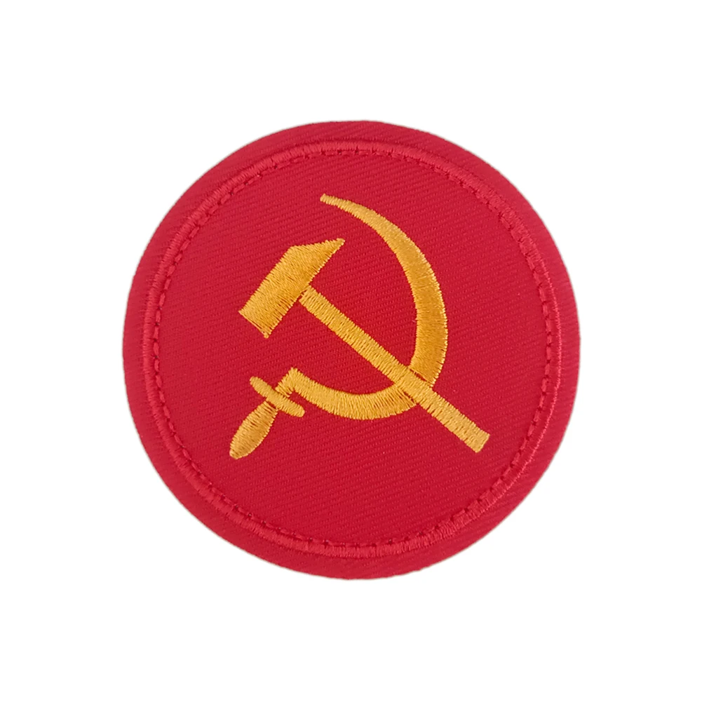 5PC Soviet Union CCCP Sickle Hammer Embroidery Applique Patch Round Badge DIY Backpack Clothe Sewing Patch Commemorative Armband