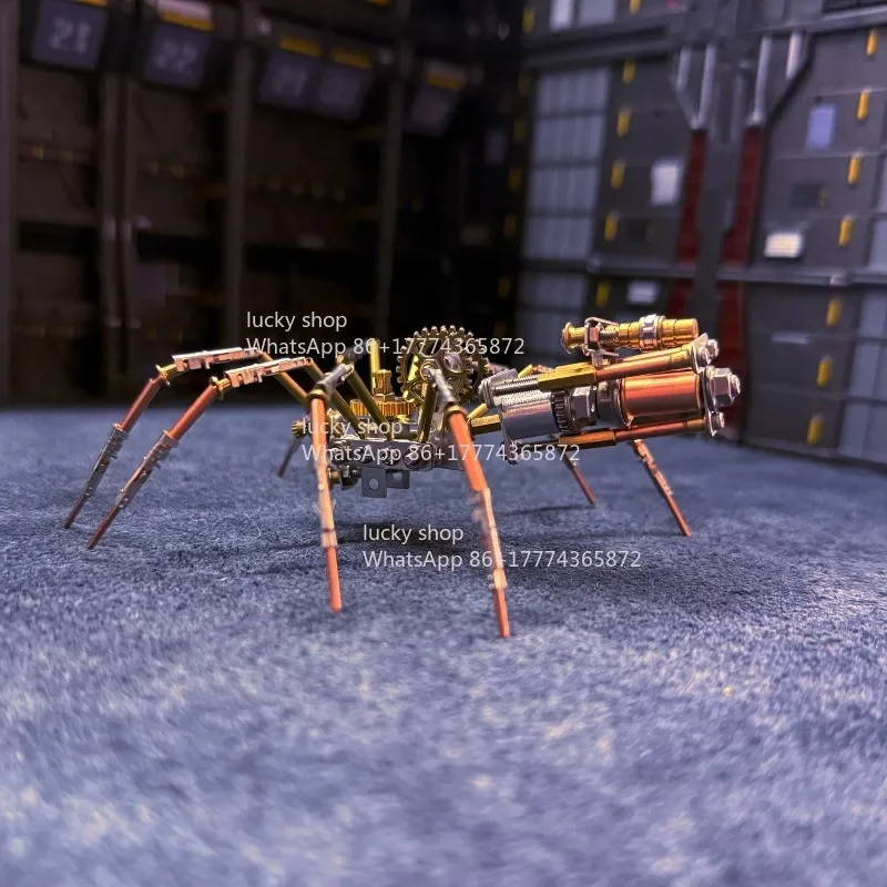 Stylish Mechanical Insect Spider Metal Model, DIY Handmade Assembly Ornament - view 4