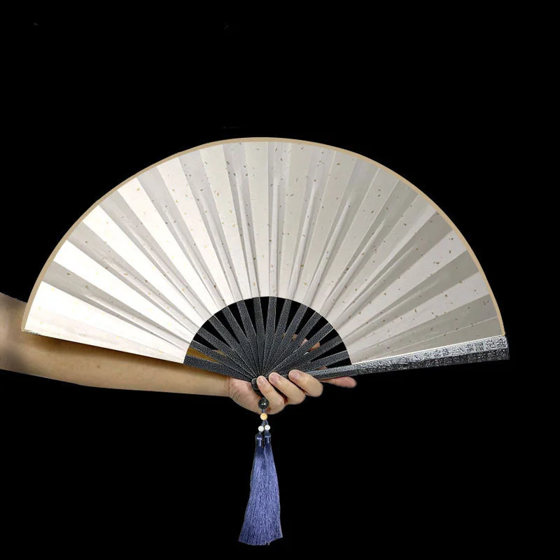 10 Inch Tungsten Steel Alloy Folding Fan Chinese Style Kung Fu Fan Metal Self-defense Fan