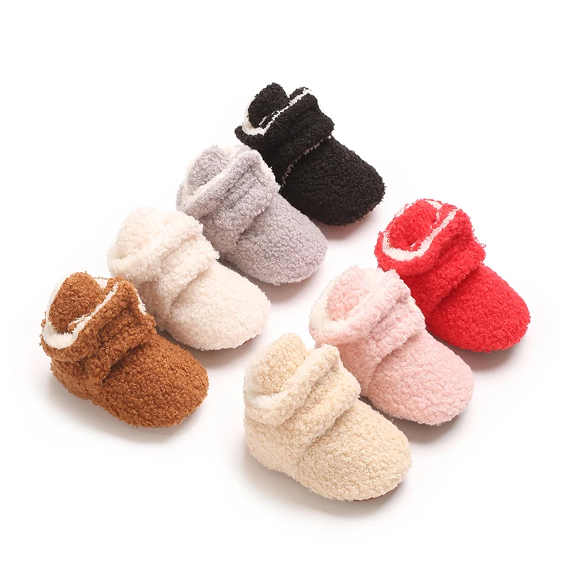 

Winter Newborn Baby Winter Boots The First Step Is Soft Soled Baby Walking Children's Soft Soled Foot Protection Cotton Shoes