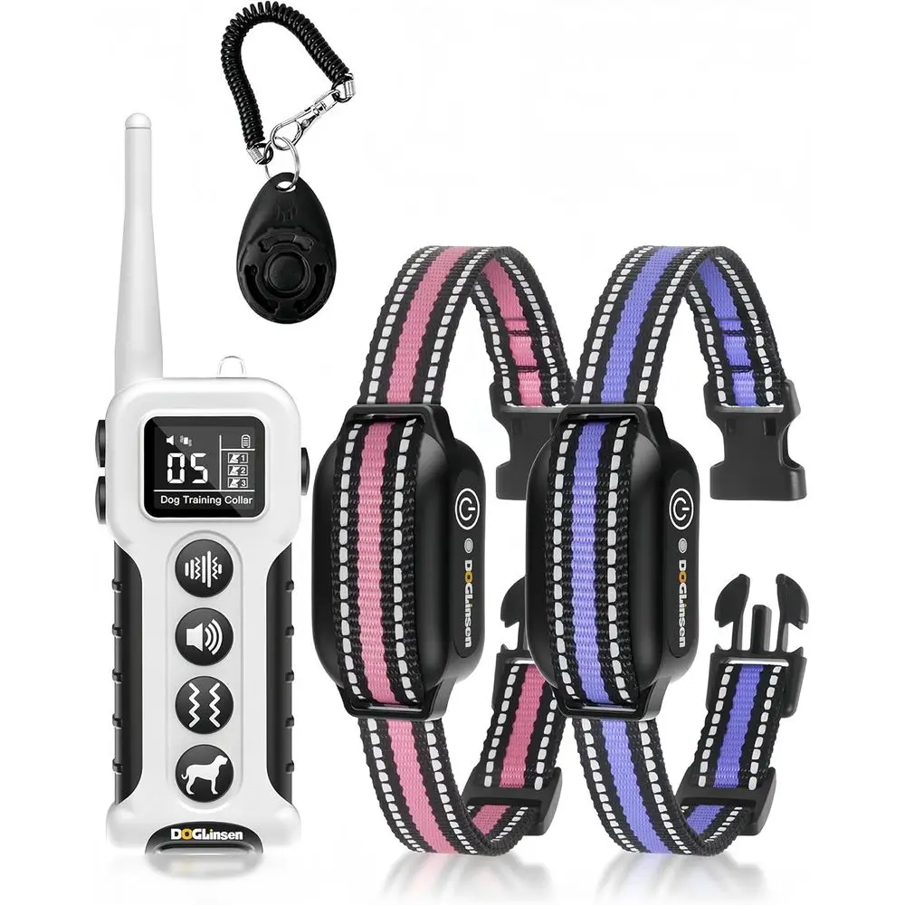 

Dog Training Collar for 2 Dogs, Vibrating Collar for Small Medium Large Dogs - No Shock No Prongs