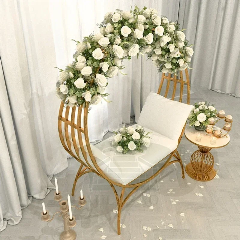 Modern Design Birdcage Banquet Dining Chair Golden Stainless Steel Royal Hotel Chair Wedding Chair