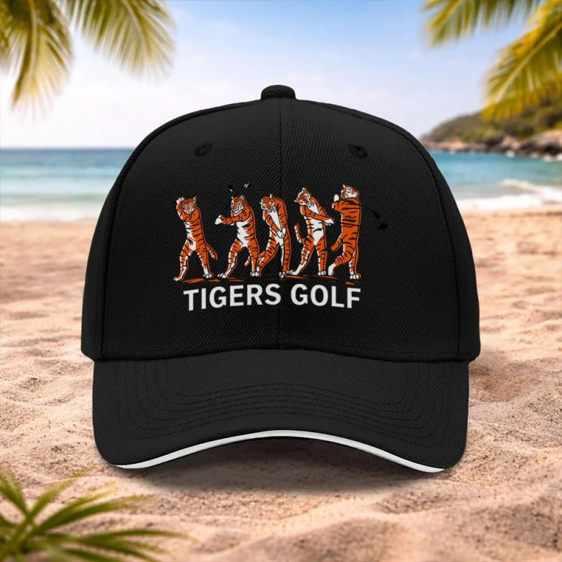 Tiger Golf Baseball Cap for Men Women – Lightweight Adjustable Unisex Hat for Running Fitness Golf Outdoor Sports