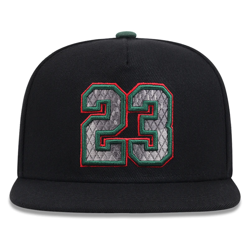 2025 Fashion Creative New Baseball Hat 23 Embroidered Street Personalized New Outdoor Leisure Sunshade Hat Unisex Flat Edge Hat
