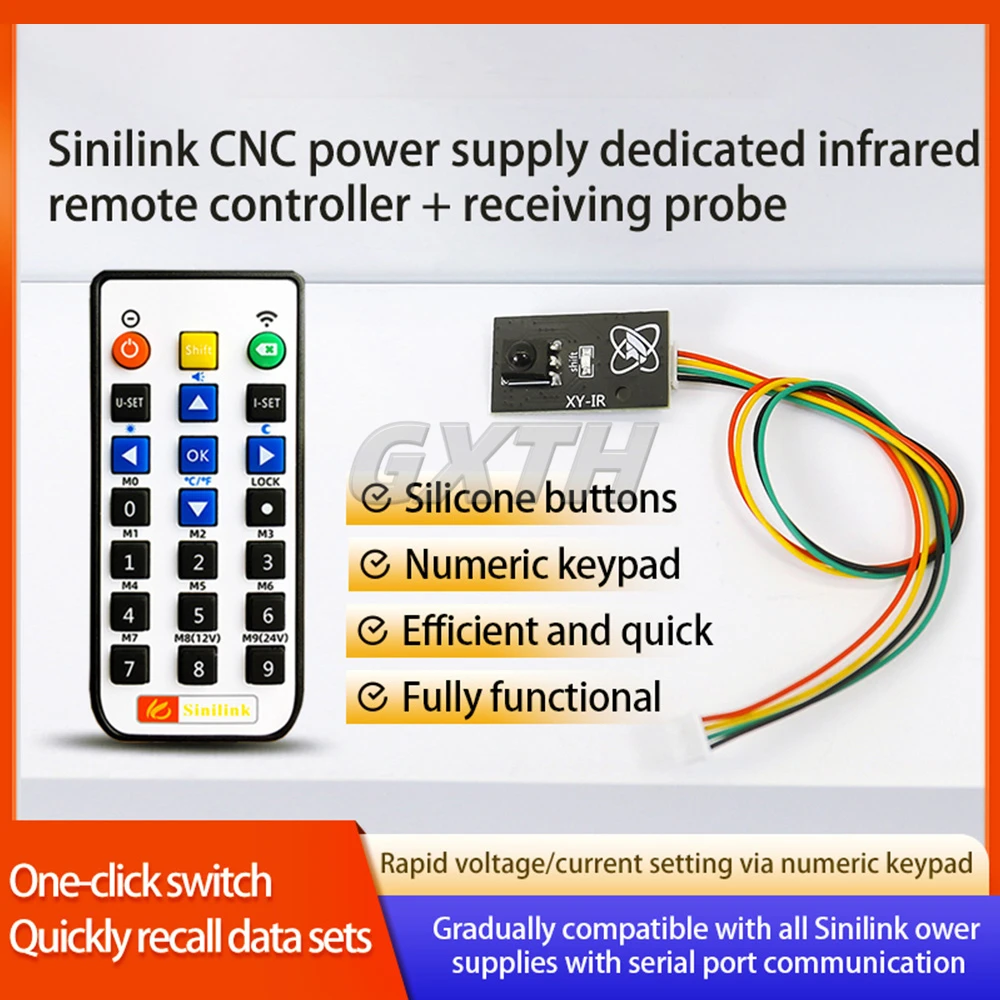 IR CNC Power Supply Infrared Remote Control Receiving Module To Serial Port Digital Keyboard Control