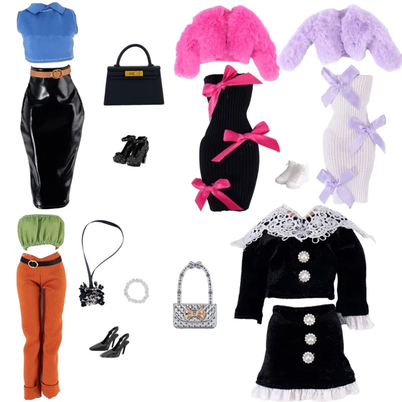 

Новая одежда для кукол 30 см: модный элегантный плюшевый жакет, пальто для девочек, роскошный костюм для кукол-супермоделей 1/6 FR.