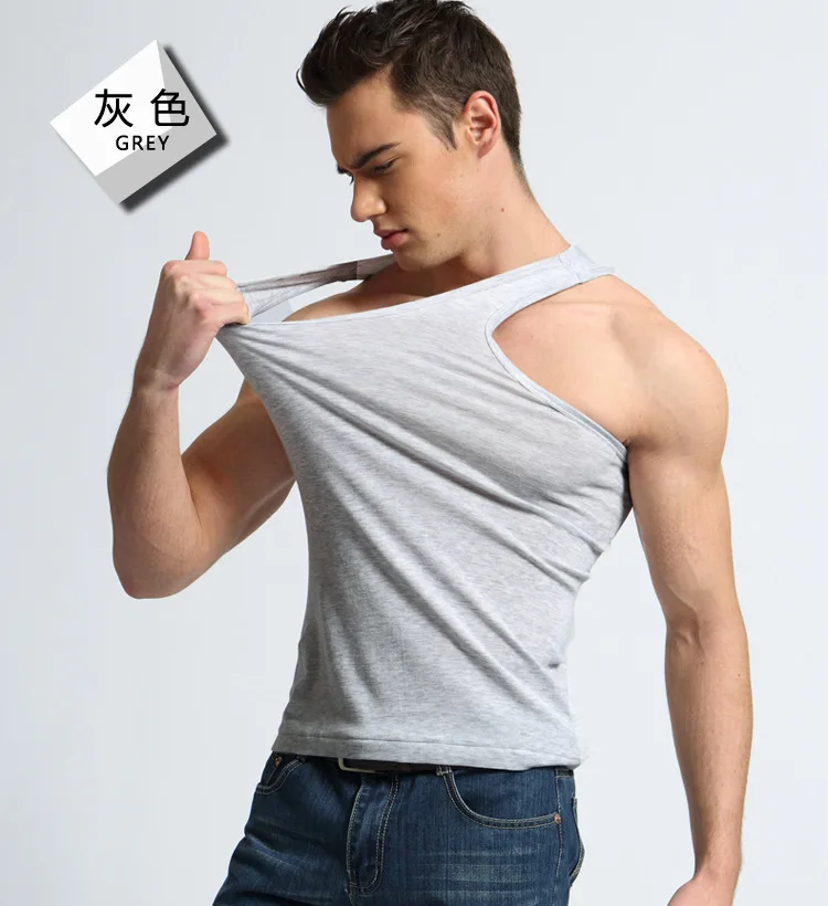 Men Cotton Tank Tops Underwear For Mens Undershirt Transparent Shirts Male Bodyshaper Fitness Wrestling Singlets Wide Shoulder