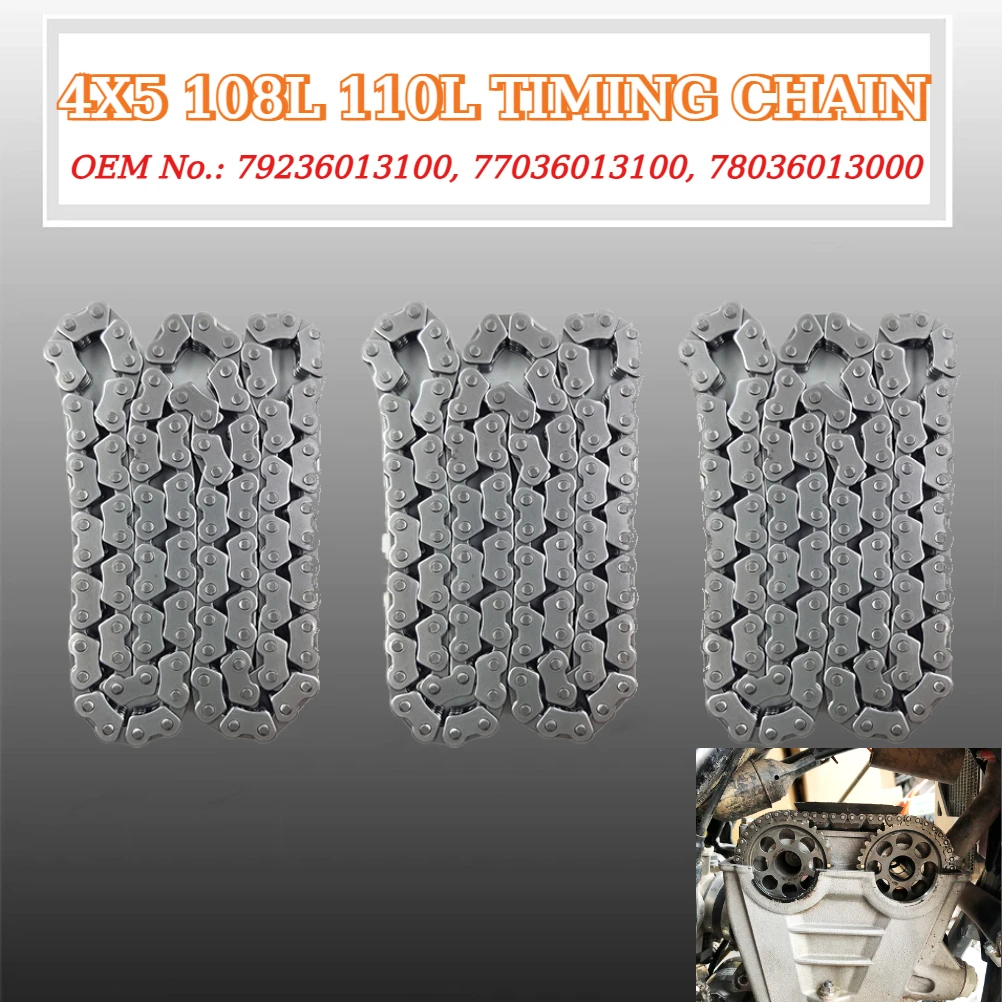 

2008-2023 Motorcycle Timing Chain 4X5 108L 110L Engine Time Cam shaft Link For KTM SXF EXC-R SMR HUSQVARNA FC FE GASGAS ECF MCF