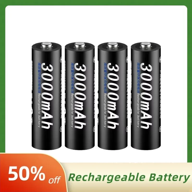 New 1.5V 3000mAh AA Lithium Rechargeable Batteries for Remote Controls Toys Keyboards Long Lasting Power A-grade Battery Cell