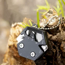 Multifunctional Hexagonal Coin Outdoor EDC Tool Hexagonal Folding Coin Knife Keychain Screwdriver Pocket Folding Mini Coltello G
