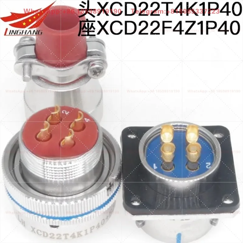 XCD22T4Z1P40 XCD22F4K1D40 XCD22F4K1D1 XCD22F4K1P1 Circular Aviation Connector Plug Socket