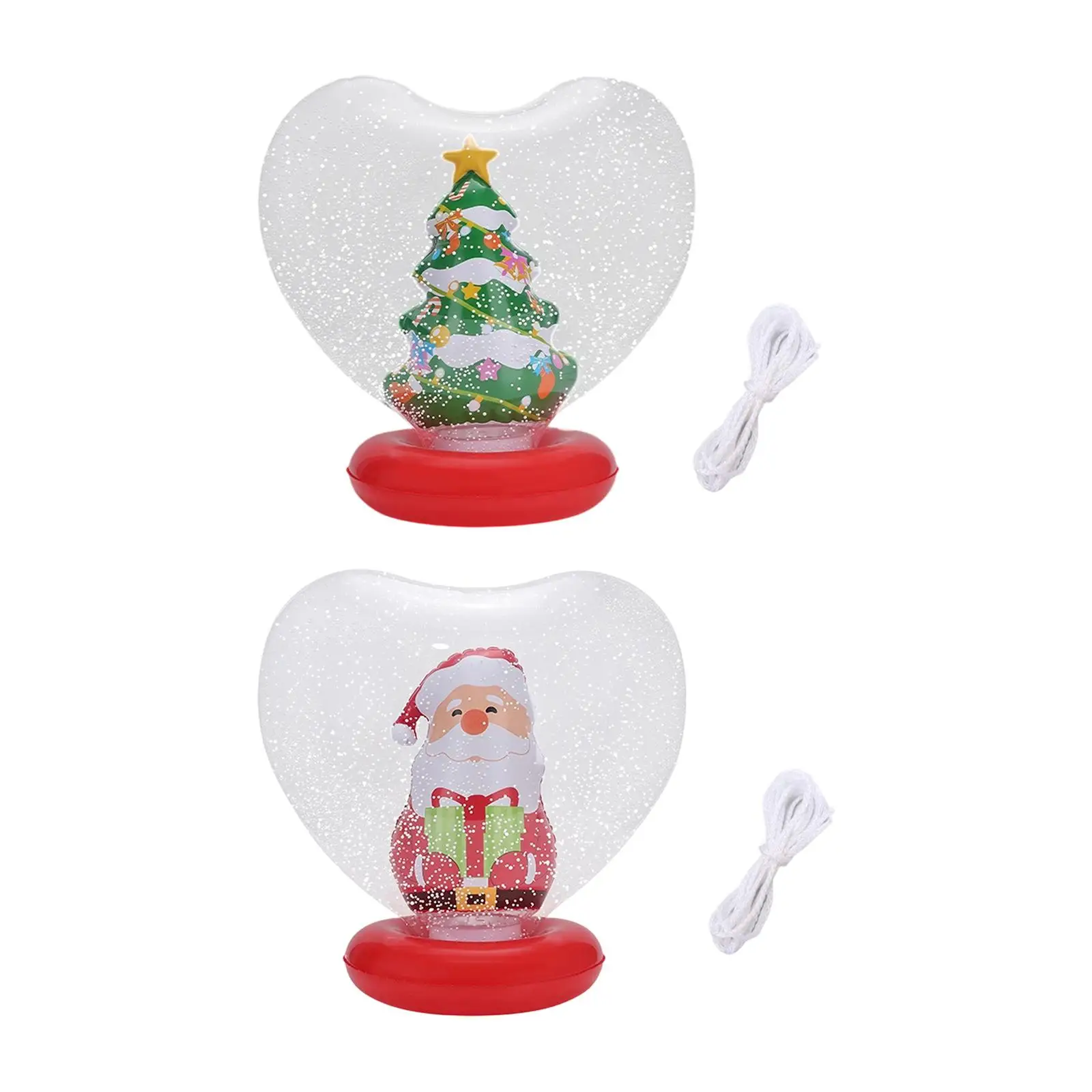 Inflatable Christmas Ball Heart Xmas Blow up Ball for Holiday Party Outside