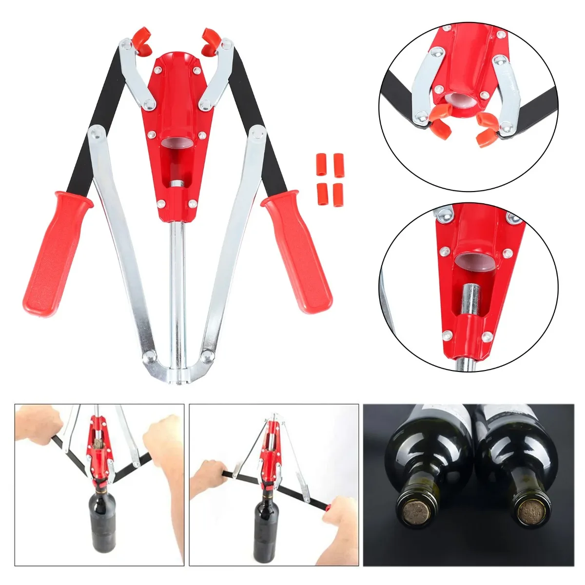 Wine Bottle Corker Double Lever Manual Corking Tool Homebrew Wine Making Equipment DIY Bottle Sealing Bar Tools