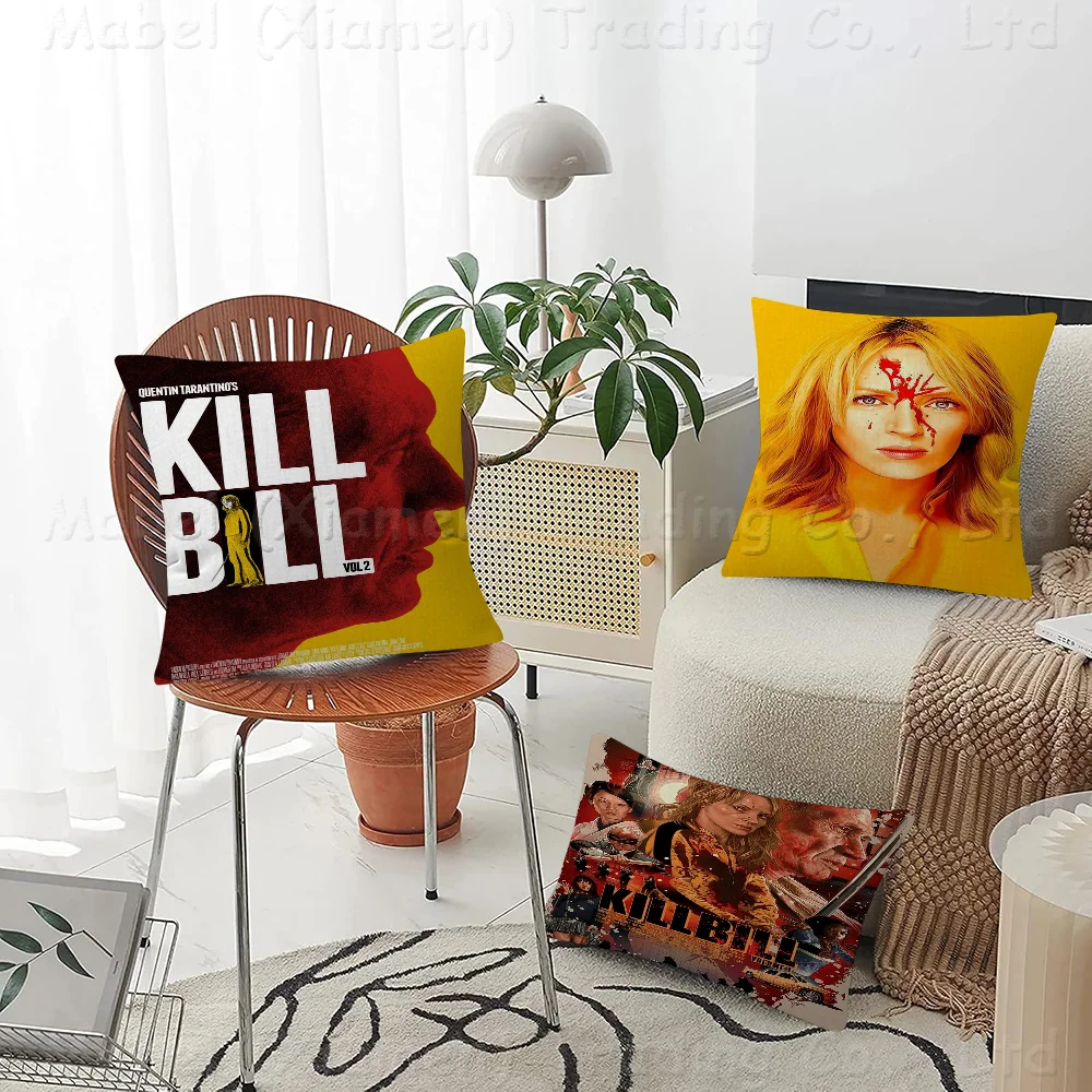 

Vintage American Movie Kill Bill Office Cushion Pillowcase Car Cushion Cover45X45CM Lumbar Pillowcase Sofa Pillowcover