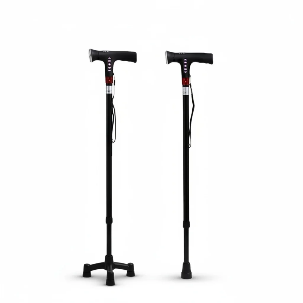 

Реабилитационная трость-ходунки, складная трость из алюминиевого сплава, опора для ходьбы для пожилых людей, регулируемая высота 15,7 x 74-97 см, средство для поддержания мобильности