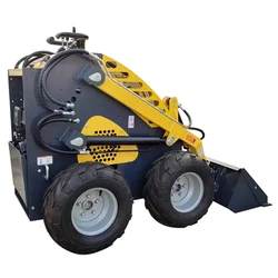 Customized Small wheeled skid steer loader gasoline mini electric forklift engineering construction excavation skid steer loader