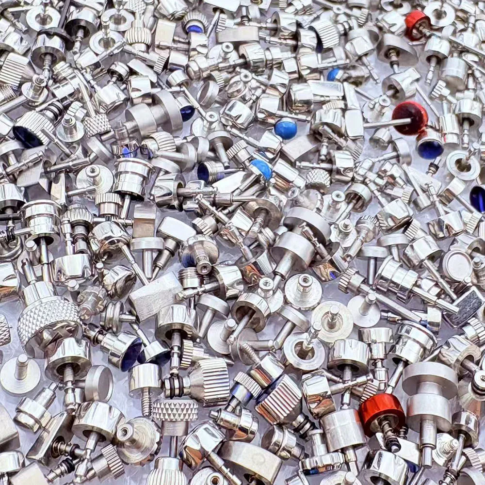 Watch Accessories, Watch Buttons, Miscellaneous Buttons 50pcs, Various Sizes with Disassembly Parts