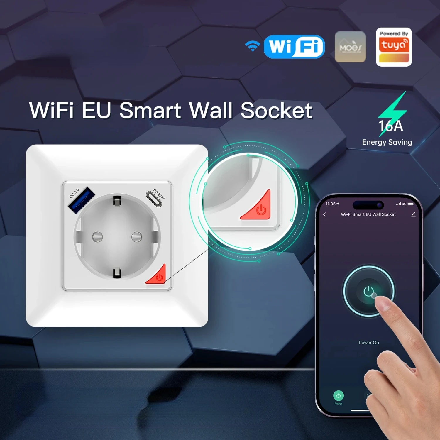 

Умная розетка Wi-Fi, розетка европейского стандарта, быстрая зарядка, USB Type-C, приложение, дистанционное управление, голосовое управление, зарядное устройство для аккумулятора Alexa, карандаш