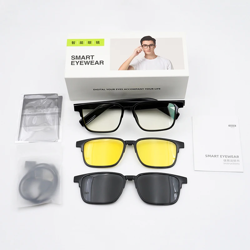 

KX32 Smart Glasses BT Calling Magnetic Anti-Blue Sunglasses Wireless Smart Audio Music Outdoors Sport Ai Smart Glasses