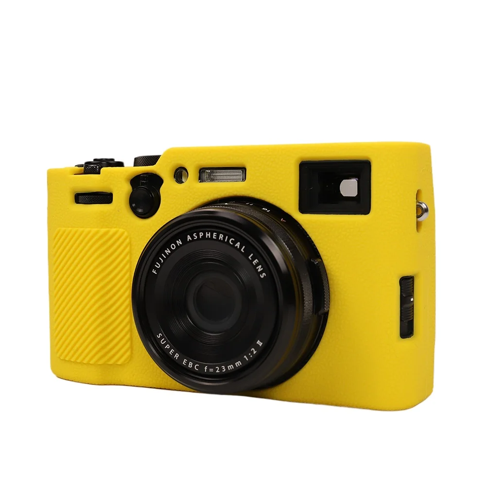 For Fujifilm X100VI Fuji x100vi Camera Silicone Case Litchi Style Rubber Body Protective Bag Non-Slip Cover