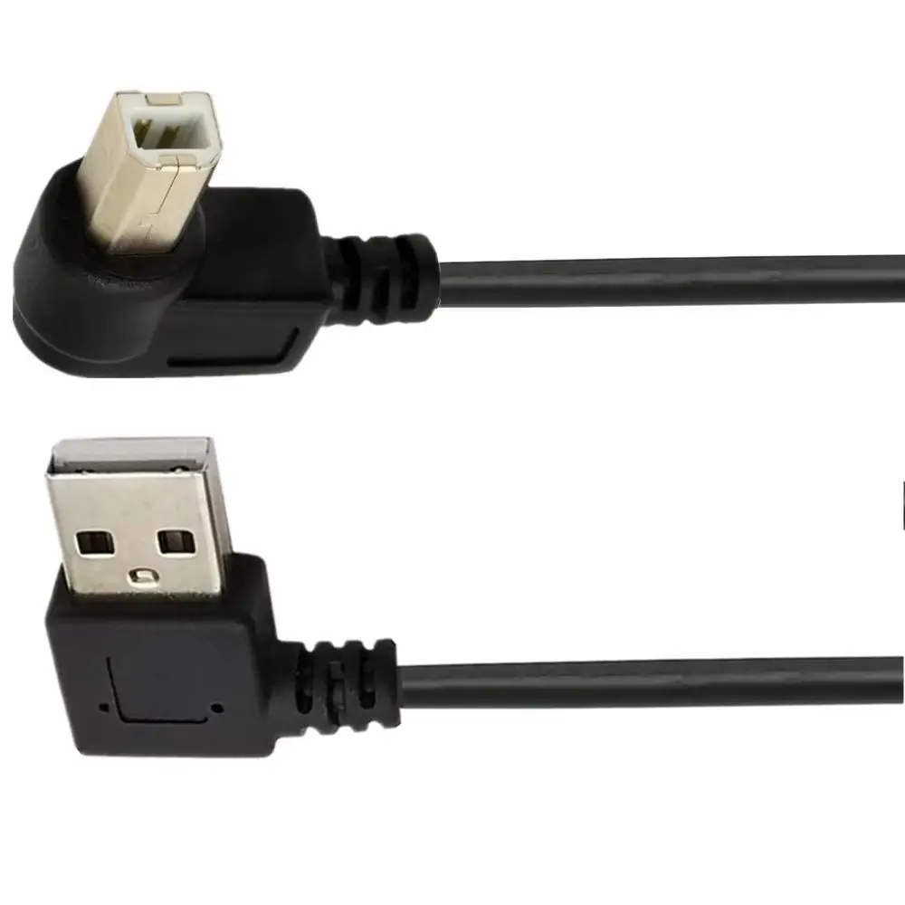 Double Right Left Right Angle USB 2.0 a Male to USB B Male Type B BM Printer Scanner 90 Degree Cable 30cm/100cm BM Angled Cable