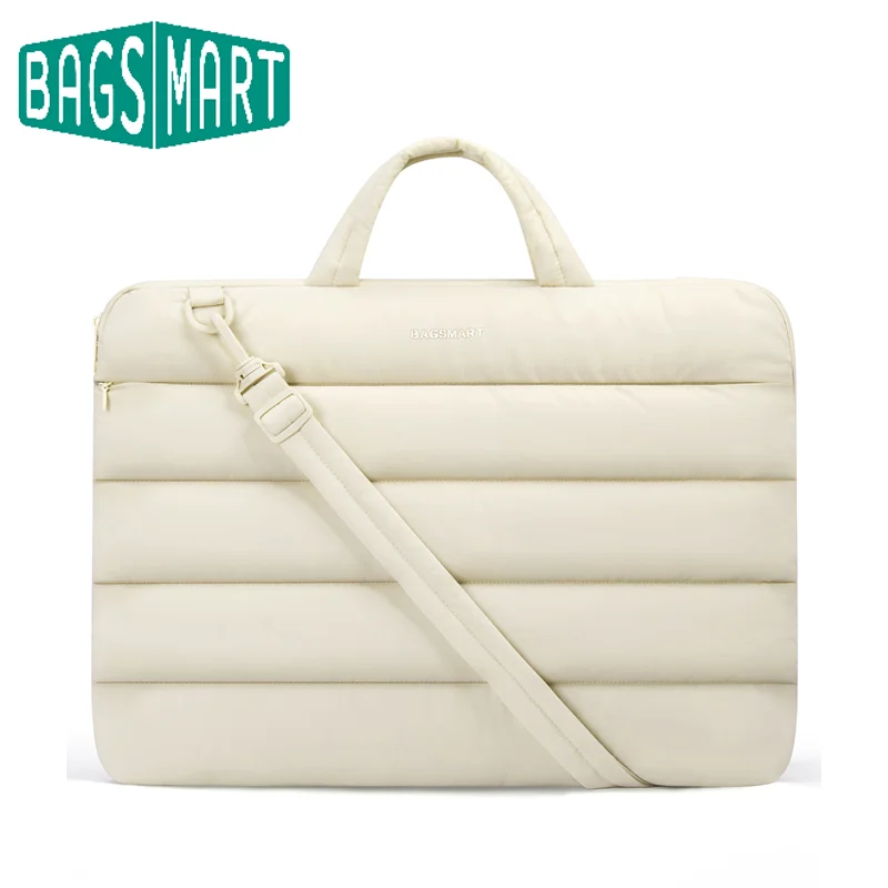 

BAGSMART 15-16 дюймов школьная сумка для ноутбука с ремешком с пышной подкладкой женский портативный репеллентный защитный чехол для ноутбука с карманом
