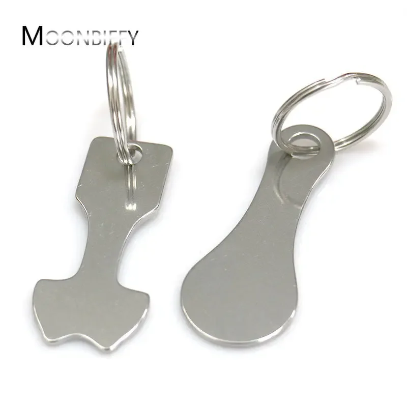 1/2pcs Metal Trolley Token Key Shopping Cart Tokens Ring Decorative Keychain Portable Multipurpose Shopping for Home Outdoor New