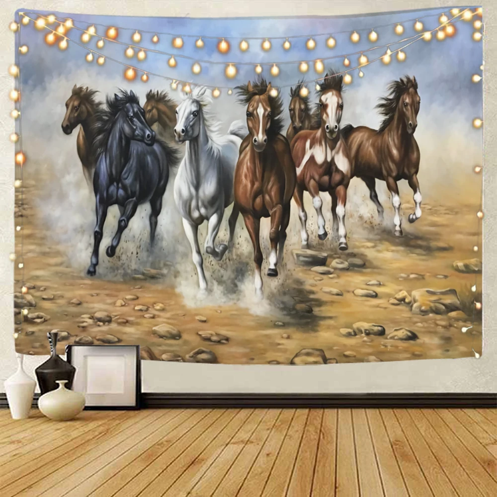 Tapisserie de fond de peinture de cheval Pentium, décoration de fond de plateau Mercedes Benz, décoration de la maison