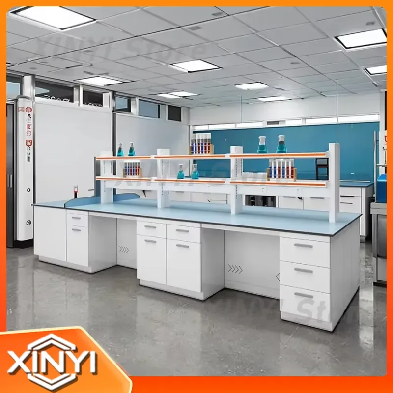 Modern Steel Lab Bench for Biological Workstation Chemical Resistant Work Table for Hospital School Scientific Laboratory