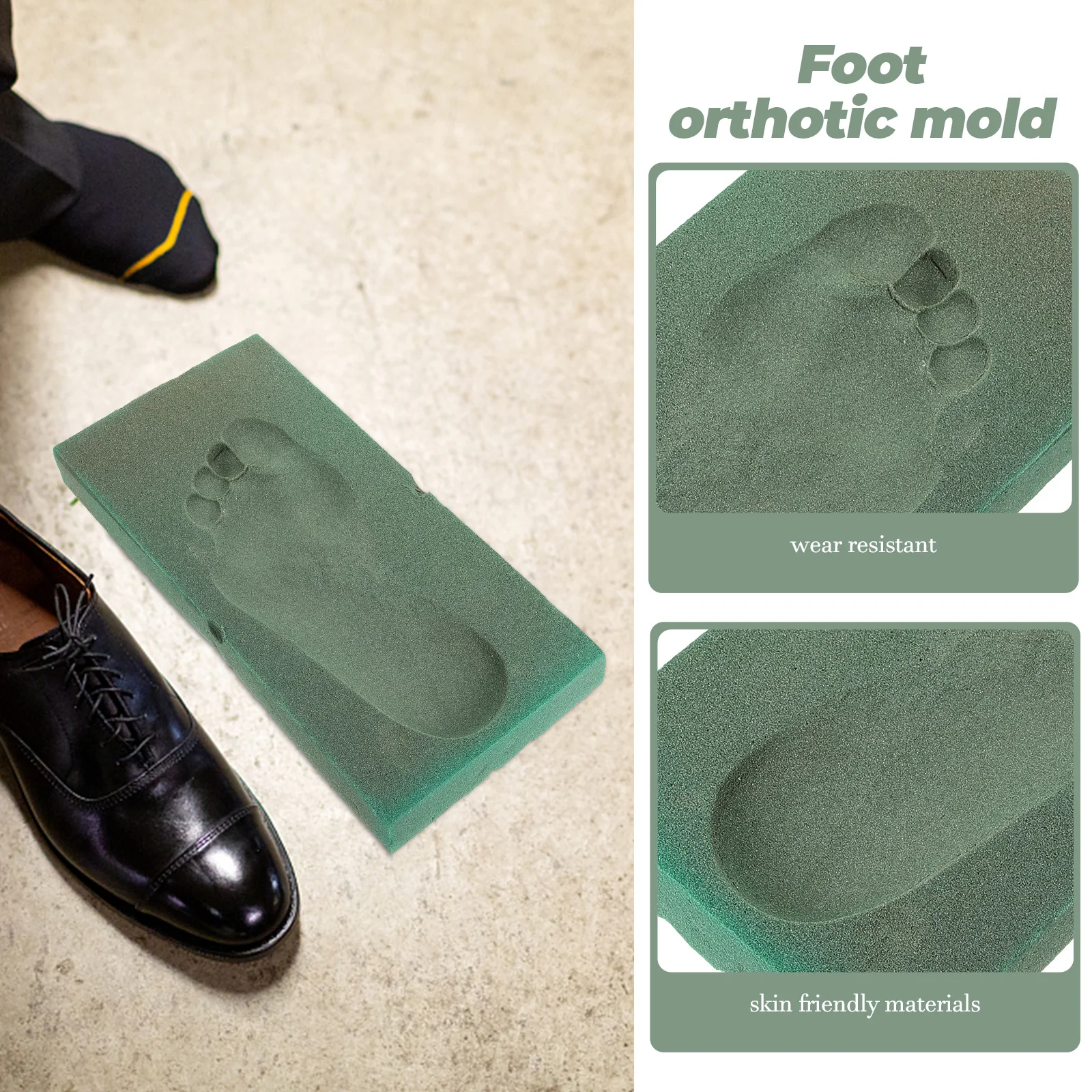 Foot Impression Foam Box Professional Foot Casting Mold Soft Skin-Friendly DIY Insoles Footprint Casting Kit Orthotic Correction