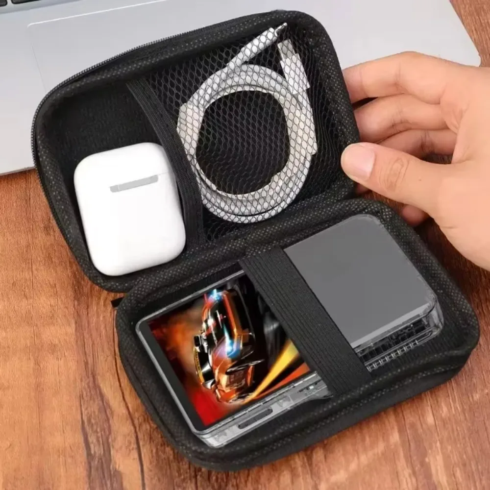 4 IN 1 Case+Glass for R36S Game Console Travel Carrying Storage Bag With Lanyar Tempered Glass Screen Protector Films for R36S