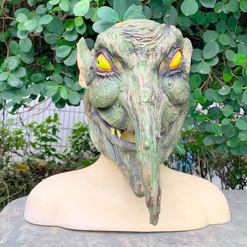 

Маска Духа Дерева с Длинным Носом, Маска-монстр на все лицо из латекса, Аксессуар для Хэллоуина, Вечеринки, Маскарада, Страшный Костюм для Косплея