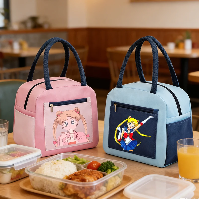 

Sailor Moon Girl Lunch Bag Insulation Bento Pack Anime Cute Print Thermal Food Bag Meal Pack IcePack Student Bento Lunch Handbag