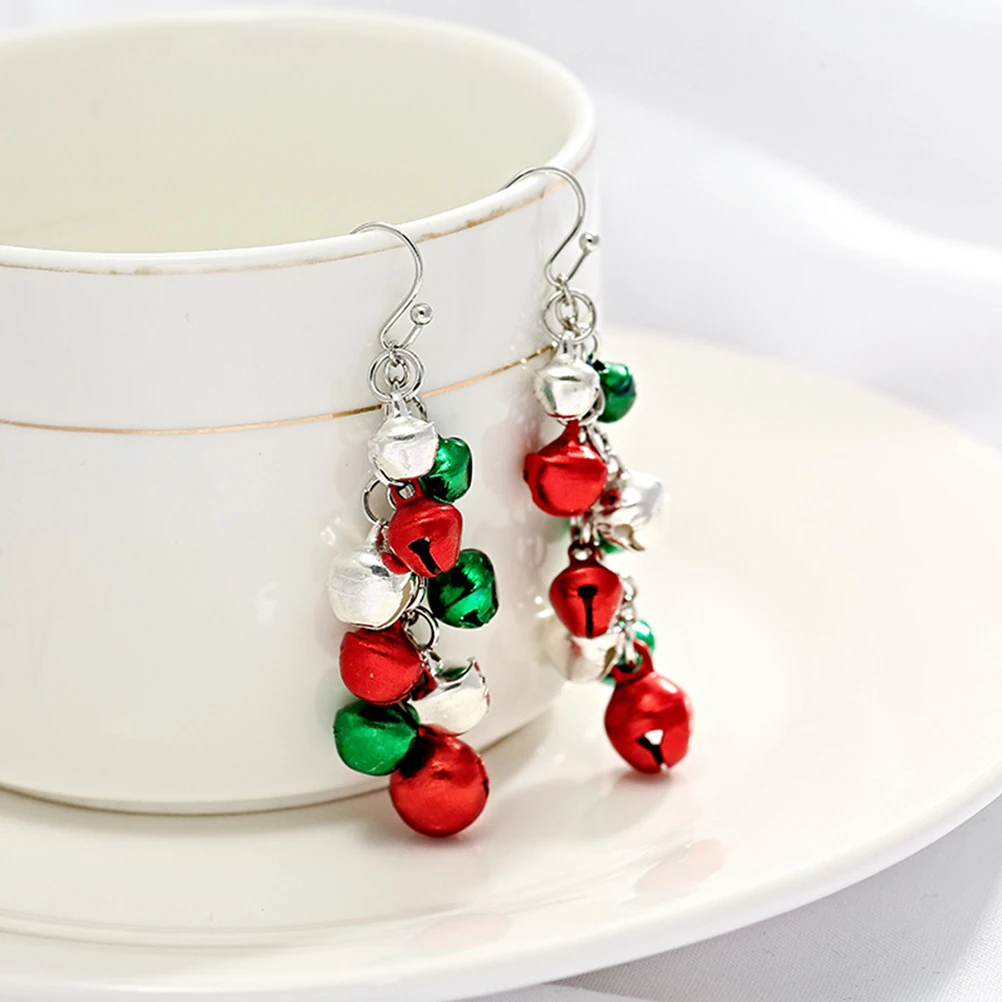 

1Set Christmas Bell Necklace Earrings Bracelet Colorful Bells Christmas Jewelry Costume Party Gift for Women Girls Ladies