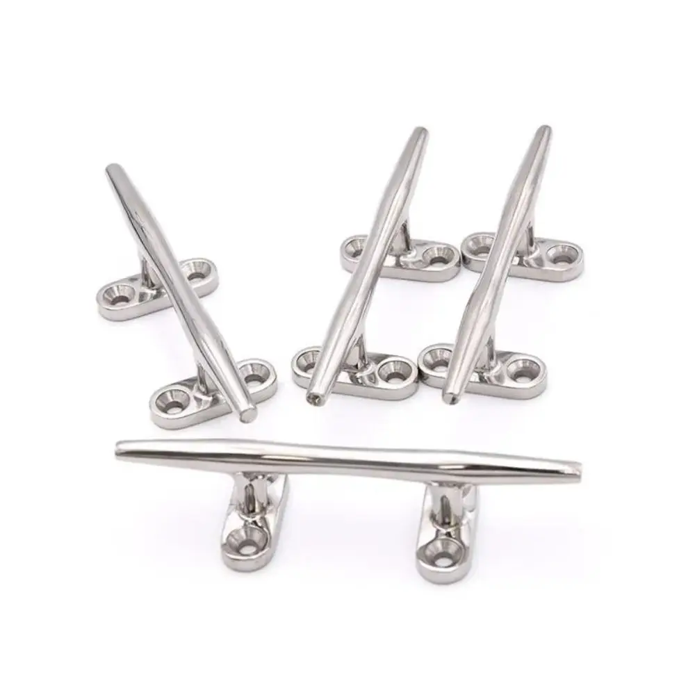 316 Stainless Steel Boat Dock Cleat Heavy Duty Silver Boat Grab Handle Boat Hollow Base Durable 4/5/6/8/10/12 Inch