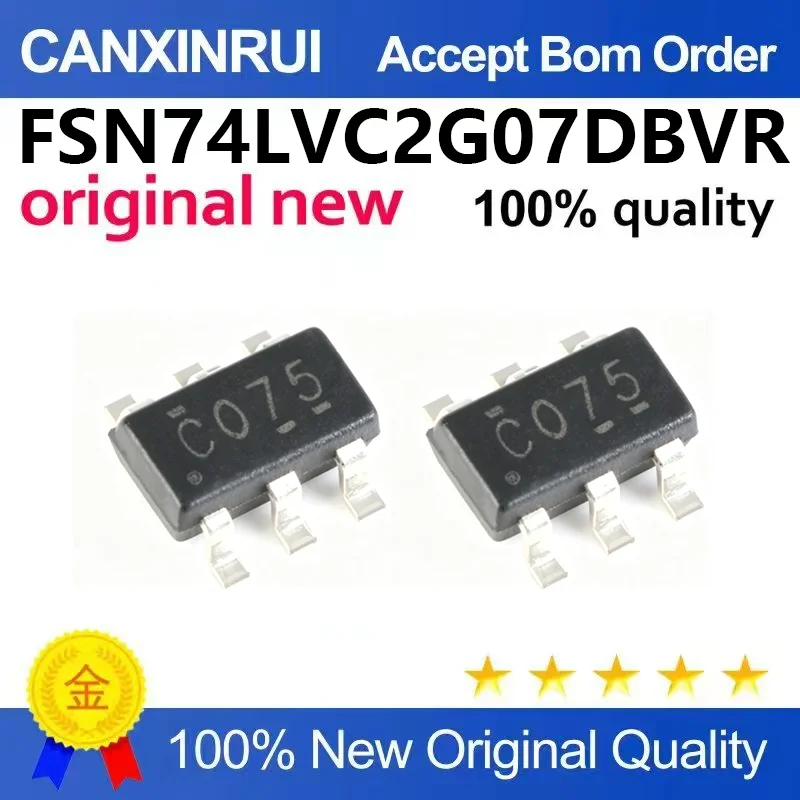 （5pcs-100pcs）Original genuine SN74LVC2G07DBVR SOT-23-6 drain open circuit output dual buffer chip