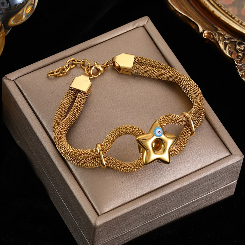 EILIECK 316L الفولاذ المقاوم للصدأ سلسلة سوار سميك للنساء غير يتلاشى مجوهرات بنات حفلة هدية عيد ميلاد браСыыыыыыыыыыыыыыыыы
