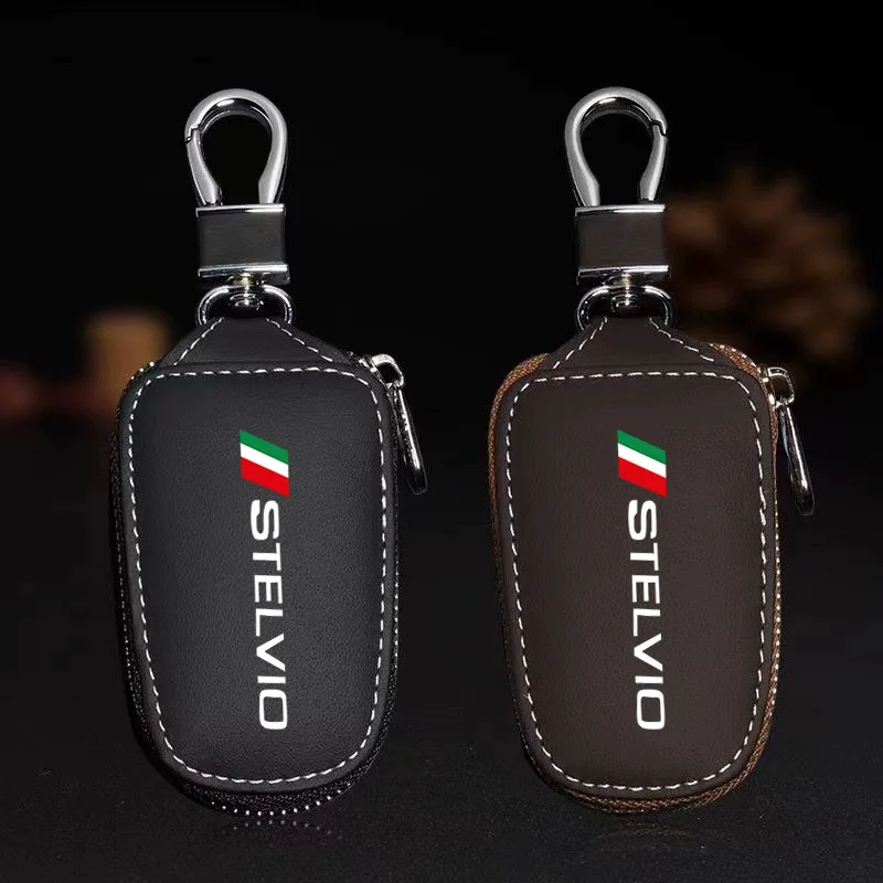 Car key pack leather remote control protective case for key case for Alfa Romeo STELVIO Car Accessories