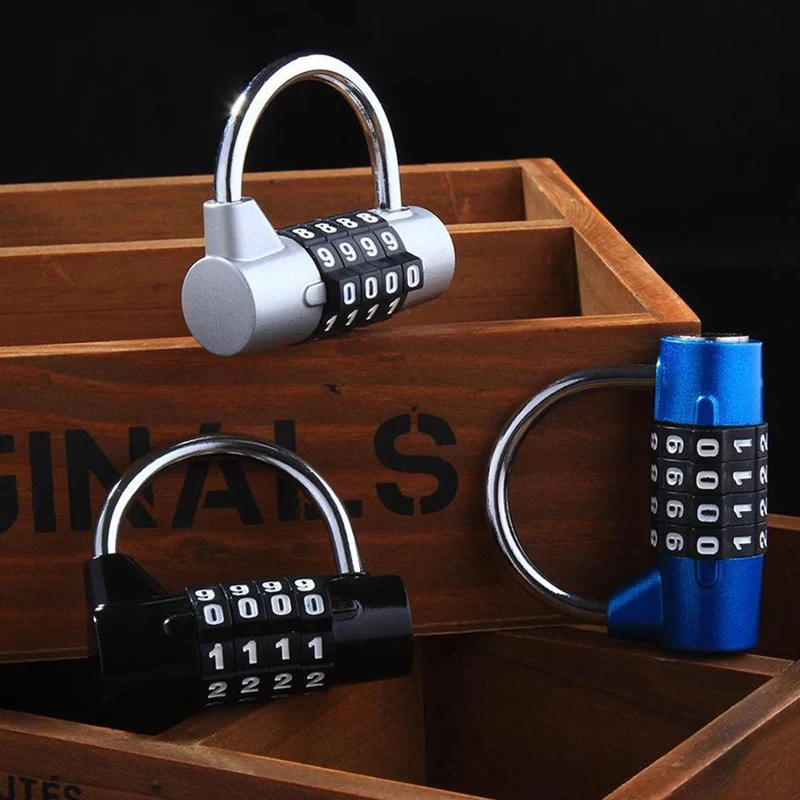 Multifunctional Combination 4 Digit Security Padlock Gym Locker Drawer Luggage Cabinet Toolbox Door Lock Door Padlock 1Pcs New