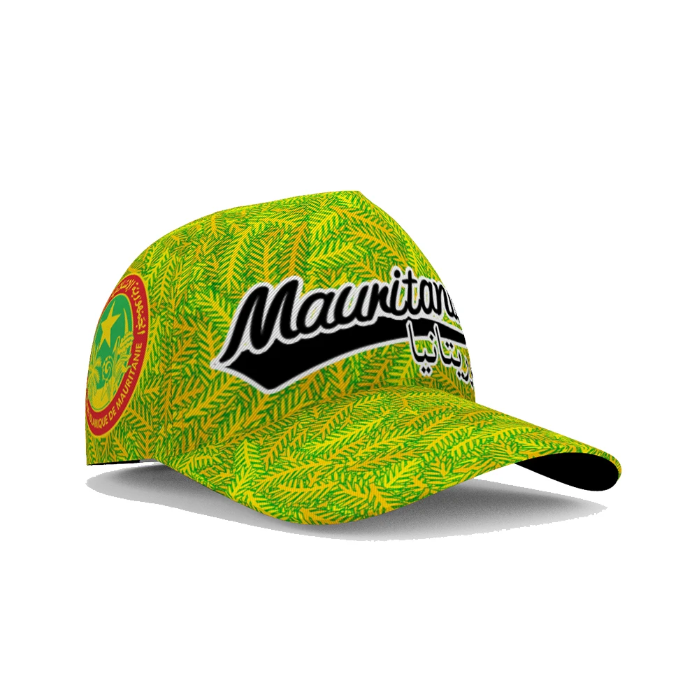 Mauritania Baseball Cap Custom Made Name Logo Hats Mrt Country Fishing Travel Islamic Arabic Nation Arab Flags Photo Headgear