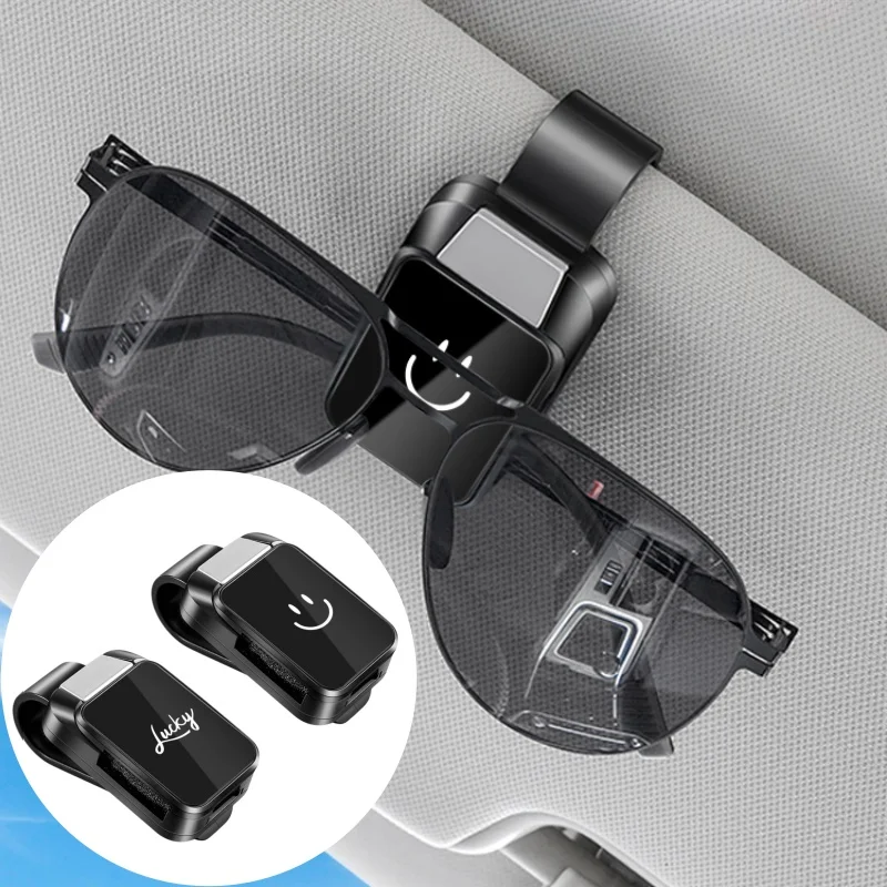 Car Glasses Holder Clip - Durable ABS Resin, Easy Installation for All Vehicle Models, Keeps Fashion Glasses Secure & Visible on